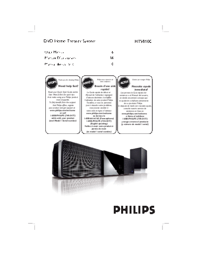 Philips hts8100 37 dfu aen  Philips Audio HTS8100 hts8100_37_dfu_aen.pdf