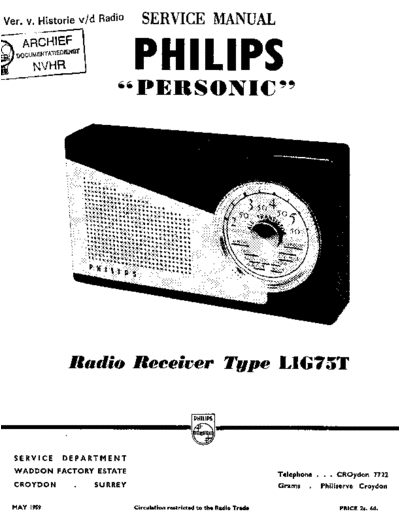 Philips Philips L1G75T  Philips Audio L1G75T Philips_L1G75T.pdf