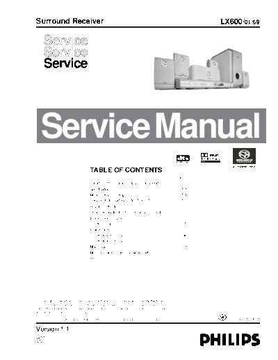 Philips service  Philips Audio LX600 service.pdf