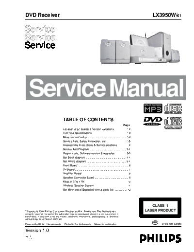 Philips service  Philips Audio LX3950W service.pdf