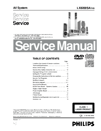 Philips service  Philips Audio LX8200SA service.pdf