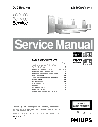 Philips service  Philips Audio LX8300SA service.pdf