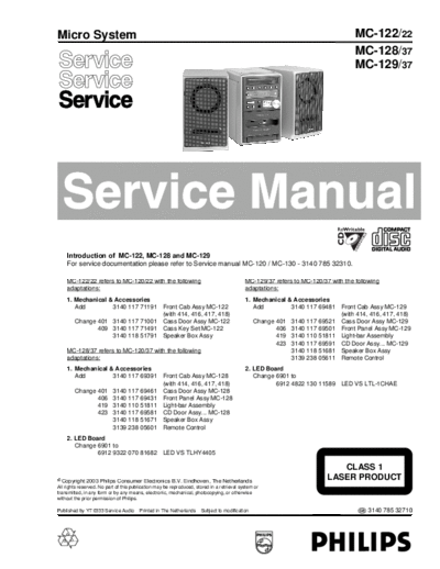 Philips service  Philips Audio MC-129 service.pdf