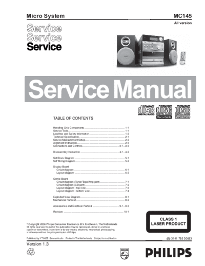 Philips MC145 SM 4677852418  Philips Audio MC-145 MC145_SM_4677852418.pdf