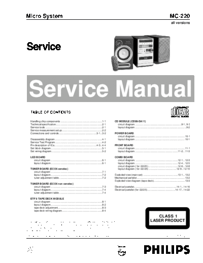 Philips service  Philips Audio MC-220 service.pdf