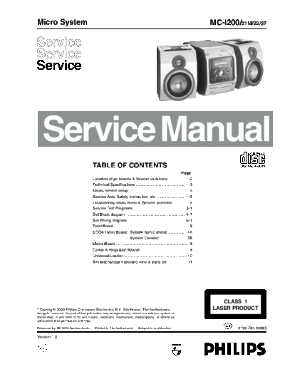Philips MCI200 SM 4562744097  Philips Audio MC-i 200 MCI200_SM_4562744097.pdf