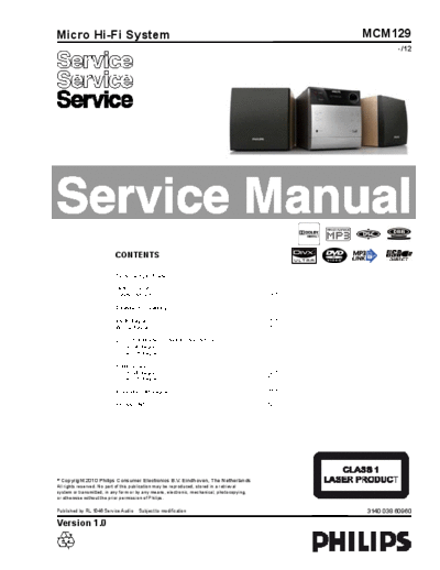 Philips service  Philips Audio MCM129 service.pdf