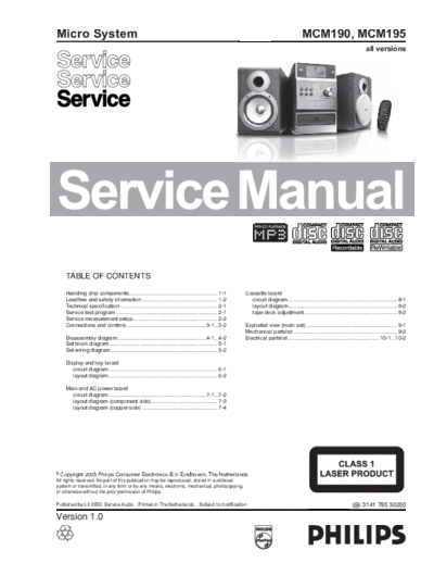 Philips service  Philips Audio MCM190 service.pdf
