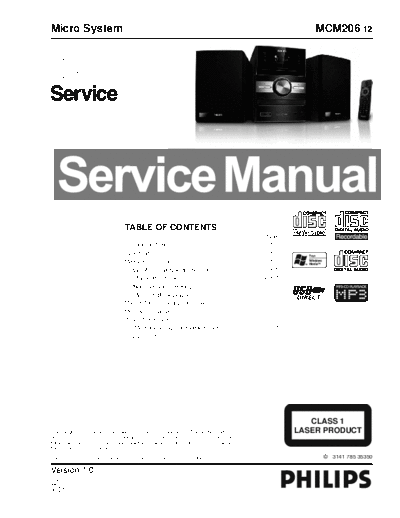 Philips service  Philips Audio MCM206 service.pdf