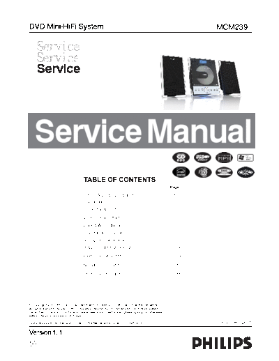 Philips service  Philips Audio MCM239 service.pdf