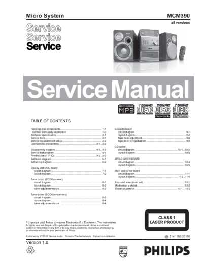 Philips mcm390 v10 3141 785 30170 326  Philips Audio MCM390 mcm390_v10_3141_785_30170_326.pdf