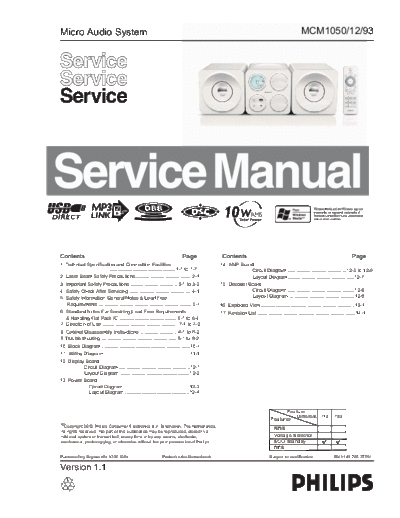 Philips service  Philips Audio MCM1050 service.pdf