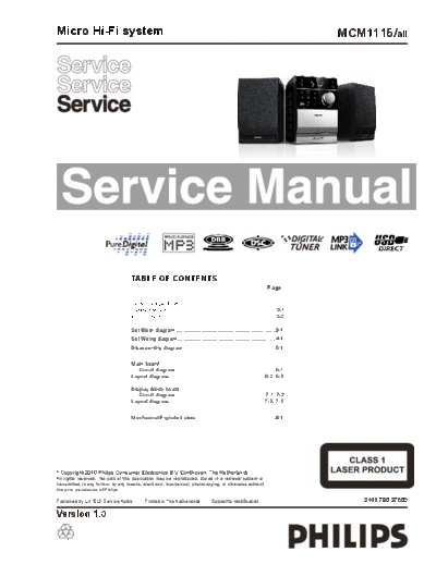 Philips service  Philips Audio MCM1115 service.pdf