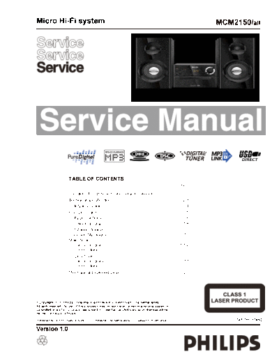 Philips service  Philips Audio MCM2150 service.pdf