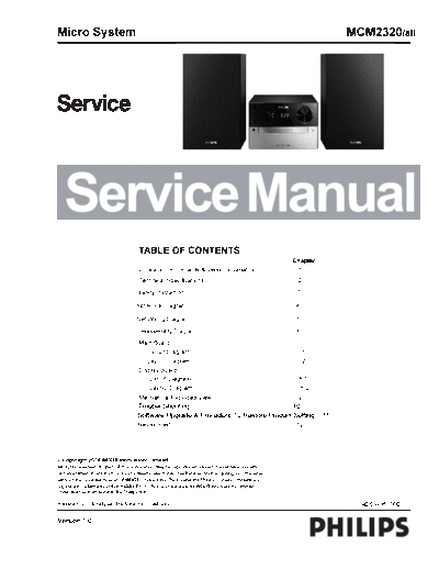 Philips service  Philips Audio MCM2320 service.pdf