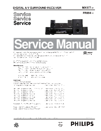 Philips hfe philips mx977 service en  Philips Audio MX977 hfe_philips_mx977_service_en.pdf