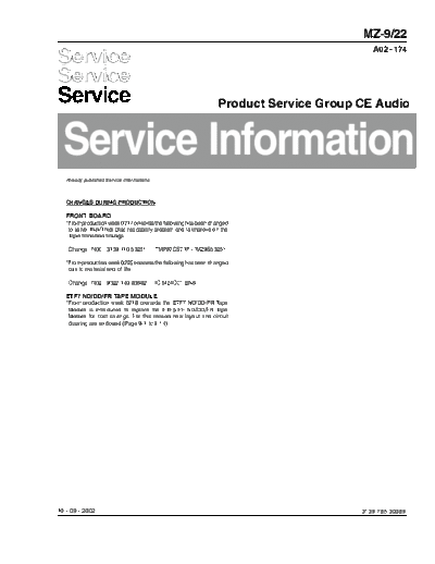 Philips Service Information   Philips Audio MZ922 Service Information .pdf