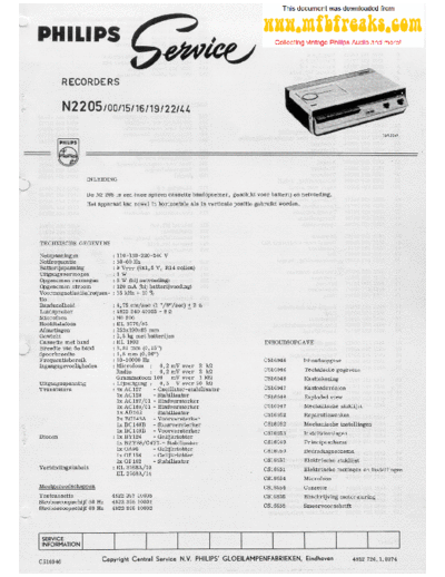 Philips Service Manual N2205  Philips Audio N2205 Service_Manual_N2205.pdf