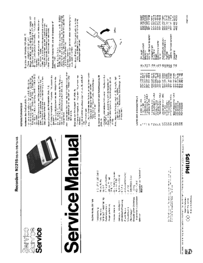 Philips recorders n2218 sm  Philips Audio N2218 philips_recorders_n2218_sm.pdf