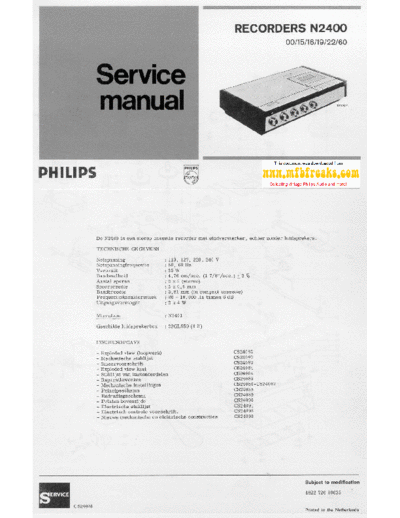 Philips Service Manual N2400  Philips Audio N2400 Service_Manual_N2400.pdf