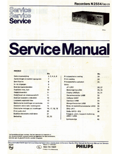 Philips hfe philips n2554 service nl  Philips Audio N2554 hfe_philips_n2554_service_nl.pdf