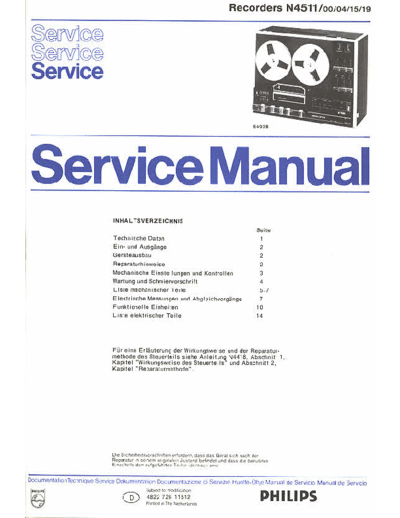 Philips hfe philips n4511 service de  Philips Audio N4511 hfe_philips_n4511_service_de.pdf