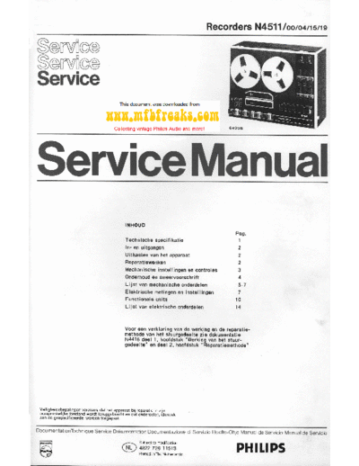 Philips Service Manual N4511  Philips Audio N4511 Service_Manual_N4511.pdf