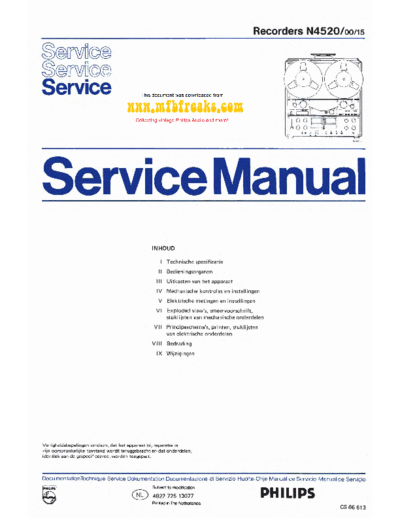 Philips Service Manual N4520  Philips Audio N4520 Service_Manual_N4520.pdf