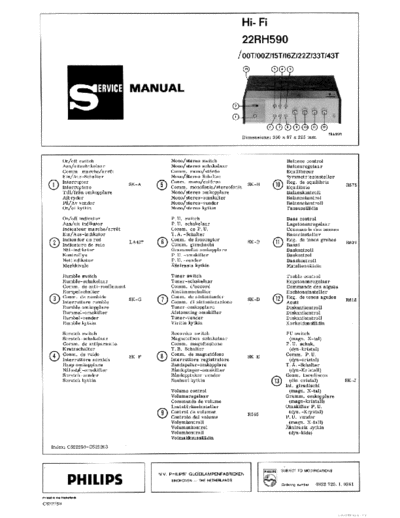 Philips hfe philips rh590 service en de fr  Philips Audio RH590 hfe_philips_rh590_service_en_de_fr.pdf