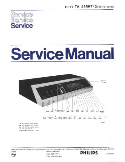 Philips hfe   rh742 service en nl  Philips Audio RH742 hfe_philips_rh742_service_en_nl.pdf