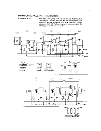 Philips 1001  Philips Audio Super ontvanger met transistors 1001.pdf