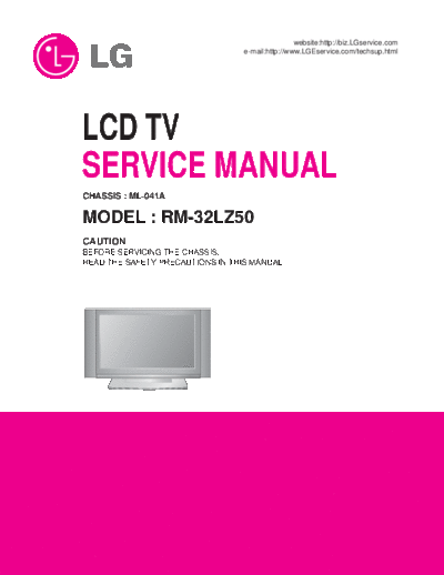 LG LG Z32LZ5R LCD TV Service Manual  LG LCD LG_Z32LZ5R_LCD_TV_Service_Manual.zip