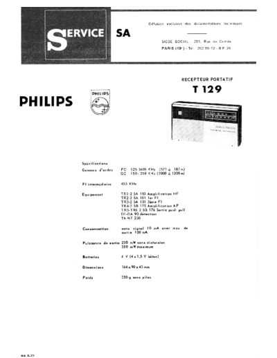 Philips t 129  Philips Audio T129 t 129.pdf