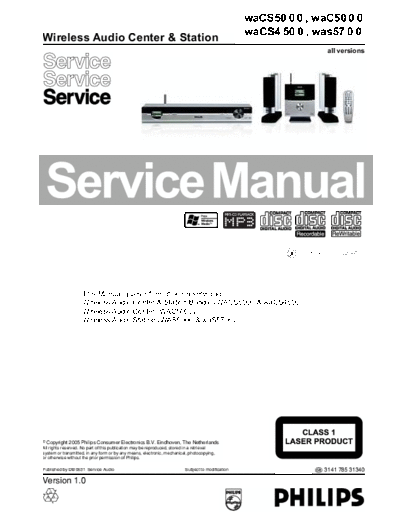 Philips service  Philips Audio WACS4500-5000 service.pdf