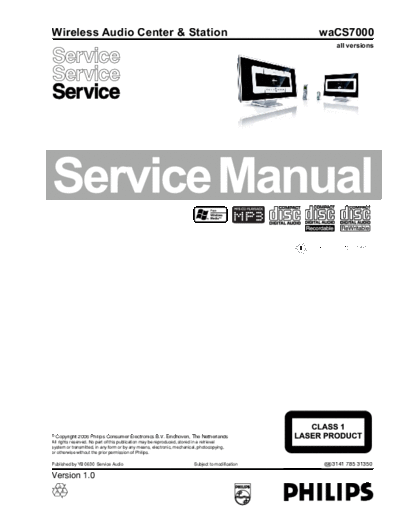 Philips WACS7000 ET-SB-EX-SI 1214821318  Philips Audio WACS7000 WACS7000_ET-SB-EX-SI_1214821318.pdf