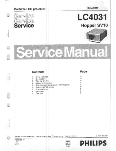 Philips philips lc 4031 hopper sv10  Philips Beamer LC4031 philips_lc_4031_hopper_sv10.pdf