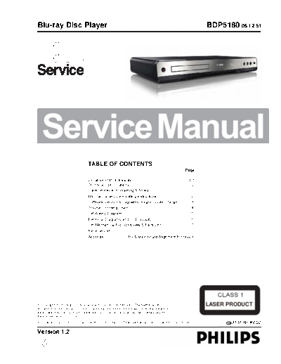 Philips BDP518005 SB-EX-SI 1413436291  Philips Blue Ray Player BDP5180 BDP518005_SB-EX-SI_1413436291.pdf