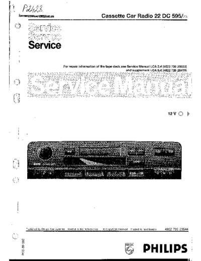 Philips service manual  Philips Car Audio 22DC595 service manual.pdf