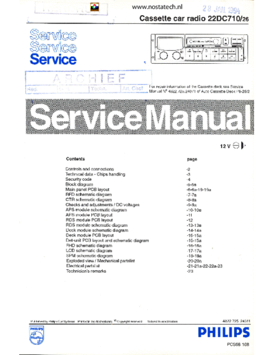 Philips Philips 22DC710  Philips Car Audio 22DC710 Philips_22DC710.pdf