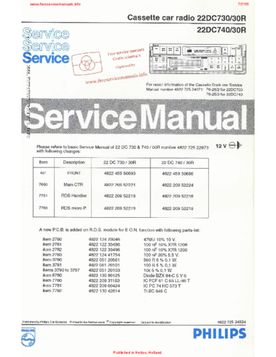 Philips 22dc730  Philips Car Audio 22DC740 22dc730.pdf