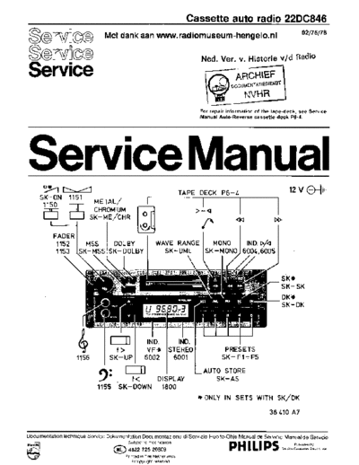 Philips Philips 22DC846  Philips Car Audio 22DC846 Philips_22DC846.pdf