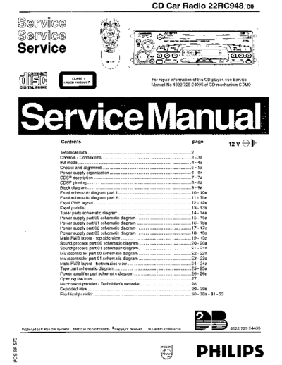 Philips Philips-22-RC-948-Service-Manual  Philips Car Audio 22RC948 Philips-22-RC-948-Service-Manual.pdf