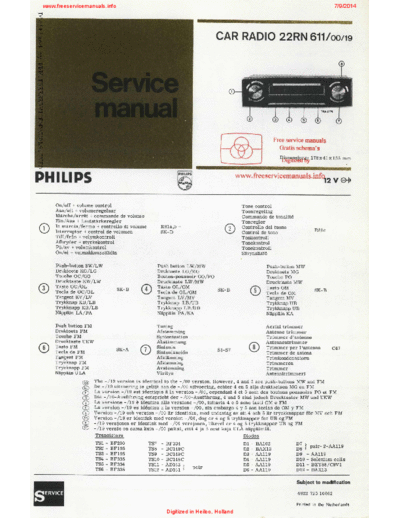 Philips 22rn611  Philips Car Audio 22RN611 22rn611.pdf