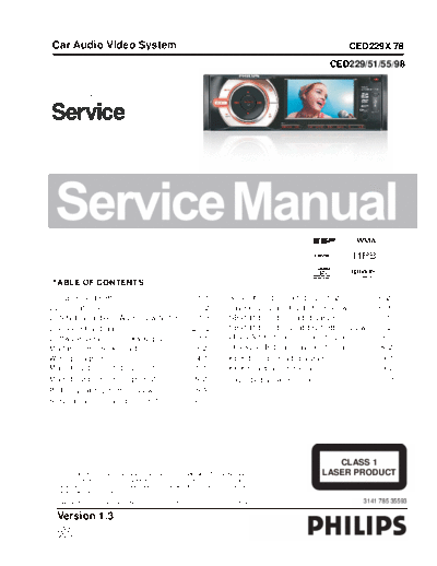 Philips service  Philips Car Audio CED229 service.pdf