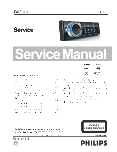 Philips service  Philips Car Audio CED230 service.pdf