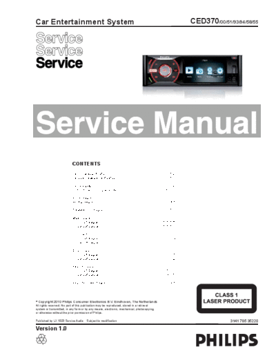 Philips service  Philips Car Audio CED370 service.pdf