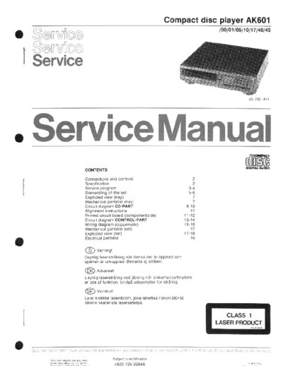 Philips philips ak601 sm  Philips CD DVD AK601 philips_ak601_sm.pdf