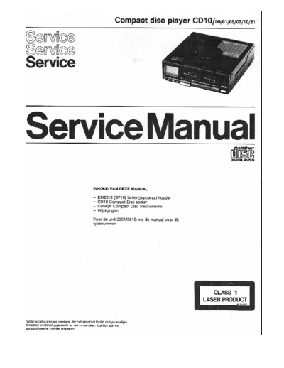 Philips hfe philips cd10 service nl  Philips CD DVD CD10 hfe_philips_cd10_service_nl.pdf