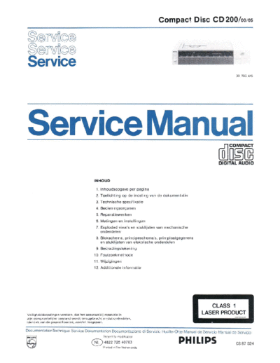 Philips hfe philips cd200 service nl  Philips CD DVD CD200 hfe_philips_cd200_service_nl.pdf