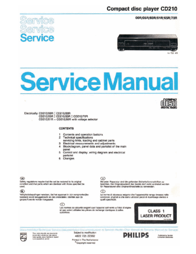 Philips hfe philips cd210 service en  Philips CD DVD CD210 hfe_philips_cd210_service_en.pdf